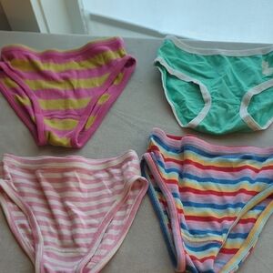 Kids Striped Cotton Bikini Briefs - Multicolor